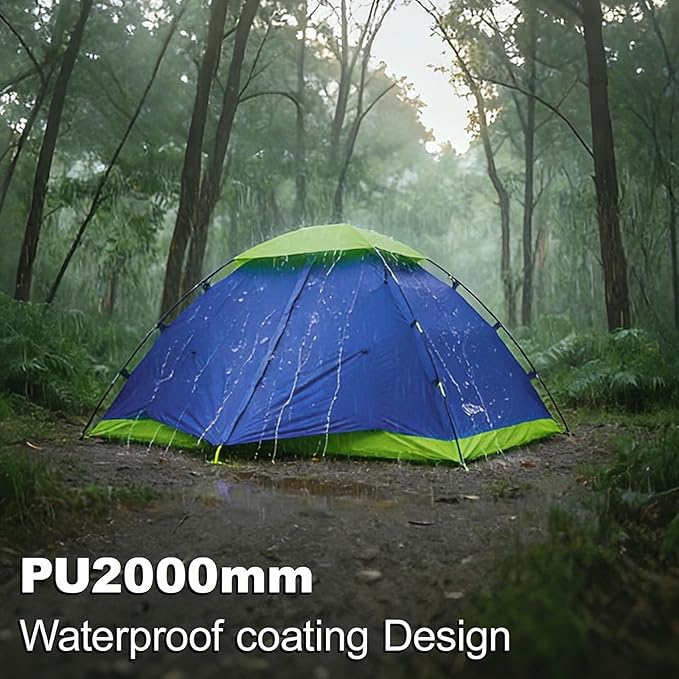 Camping Tent, 1/2 Person Tent, Lightweight Waterproof Backpacking Tent, 5-Minute Setup Outdoor Tent with Carry Bag, Ideal for Camping Hiking