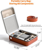 Portable Espresso Machine Carrying Bag, EVA & PU Travel Coffee Maker Bag with Dual Crossbody & Handheld Straps for Travel Espresso Maker, RV, Car, Camping, Travelling, Hiking, Office, Home
