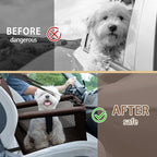 Dog Car Seat Foldable Dog Car Booster Seat Waterproof Breathable Oxford Travel Bag for Small to Medium Dogs, Puppies, and Pets-Pure Coffee