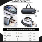Gym Bags for Men with Side Pocket, 38L Sports Gym Duffle Bag with Wet Pocket&Shoe Compartment, Large Waterproof Sport Duffel Bags for Travel, Sports, Fitness&Workout(Black Gradient)