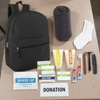 12 Packs of Homeless Backpack Kits Winter Care Package Supplies Bulk Hygiene Toiletries, Homeless Winter Survival Supplies Bulk Kits with Socks, Blanket