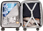NONSTOP NEW YORK Luggage Expandable Spinner Wheels hard side shell Travel Suitcase Lightweight, TSA Lock, Double USB Port (Teal, 3-Piece Set (20/24/28))