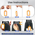 3 Pack Luggage Tag Bright Luggage Tags for Suitcases Bag Tags Name Tags for Kids Travel Accessories Must Haves by Sodsay (Black)
