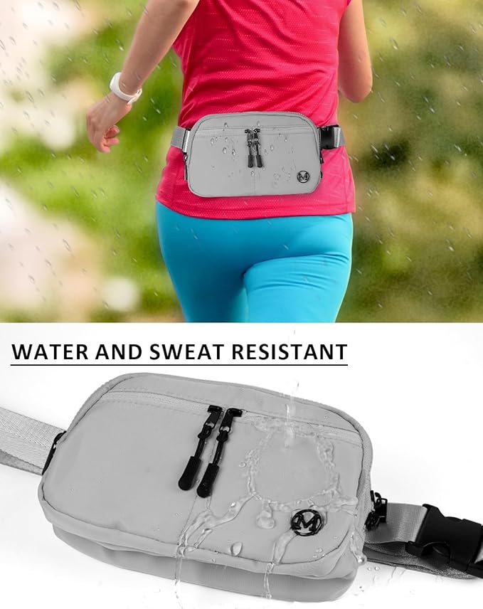Fanny Pack Crossbody bags for Women Men, 2L Everywhere Belt Bag, Fashion Waist Packs, 5-Zipper Pockets Waist Bag with Adjustable Strap