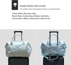 ESVAN Travel Tote Duffel Gym Bag,Weekender Overnight Carry-on Tote Crossbody Bag with Wet Pocket and Trolley Sleeve Upgraded