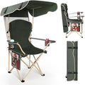 VTOY Portable Camping Chair with Canopy - Folding Chair with Canopy, Durable 600D Oxford Canopy Chair for Camping, Beach, Picnics, Fishing & Sports