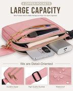 Capolo Fanny Packs for Women Fashion Waist Packs Bag with Adjustable Strap and 4 Zipper Pockets Waterproof Everywhere Crossbody Belt Bag for Workout Running Travelling(Pink)