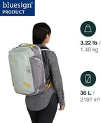 Osprey Transporter 36L Travel Pack - Carry On Backpack with Laptop Sleeve - High Storage Weekender Bag - Mystery White
