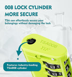ANVIL TSA Approved Luggage Locks – High Security TSA008 Combination Travel Locks with Inspection Indicator for Suitcases and Backpacks. (3, Grass Green)