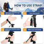 Lightweight Collapsible Trekking Poles for Hiking – 2 Pack Adjustable Hiking Poles, Aluminum Walking Sticks for Skiing, Nordic Walking, Retractable Walking Sticks for Seniors, Women, Men