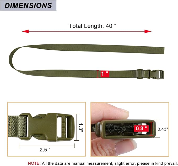 MAGARROW 24" 40" 60" 100" Strap Buckle Packing Straps Adjustable 1-Inch Belt