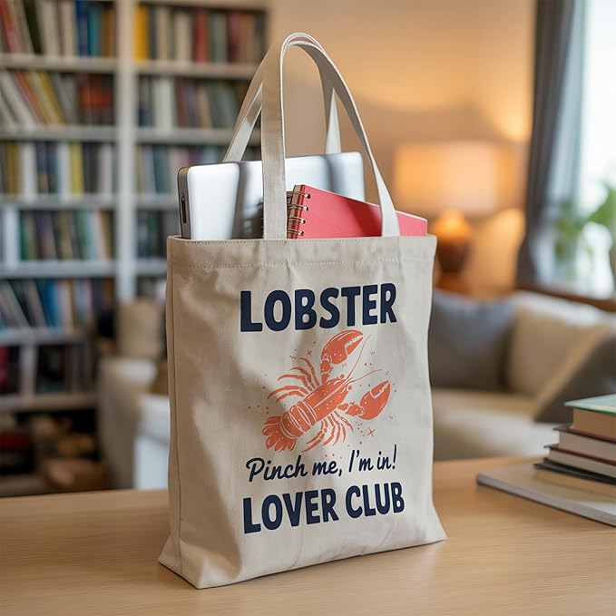 Aesthetic Canvas Tote Bag, Cute Reusable Bags for Women with Inner Pocket