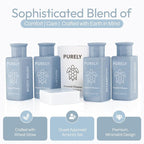 Purely | 150pc set | Hotel Soaps and Toiletries Bulk set | Airbnb Essentials for Hosts | Mini Travel Size Shampoo and Conditioner Sets | Bulk Travel Size Toiletries | Homeless Supplies Bulk