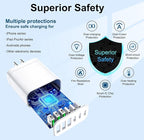90W GaN USB C Charger Block [3 Pack],6-Port USB C Wall Charger Fast Charging 45W PD Power Adapter for MacBook Air/iPad Pro/iPhone 17Pro Max/Samsung Galaxy S24 Ultra/Tabs for Home Travel