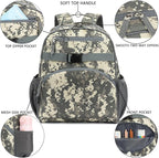 FlowFly Kids Backpack for Toddler Boys Girls, Simple Lightweight Bookbag for Daycare Kindergarten Elementary School Travel, Small Modern Bag (Medium 15''), Digital Camo