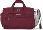 Hanke Small Travel Duffel Bag, Under Seat Carry On Personal Item Bag with 11 Pockets, Lightweight Water Resistant Foldable Weekender Bag with Trolley Sleeve for Travel Gym Daily Use（Burgundy）