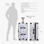 Traveler's Choice Maxporter II Polycarbonate Hardside Trunk with Spinner Wheels, White Camo, 31-Inch Large Trunk