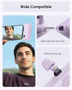 Little Portable Charger Battery Pack for IPhone,Tiny Power Phone Bank 5000mah Compatible with iPhone 14/14plus/14pro/14 pro max/13 pro max/13 pro/13 mini/13 pro max/12/12 mini/12 pro/12 pro max-Purple