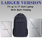 MATEIN Large College Backpack, Sturdy Computer Backpack Fits 17 inch Notebook, Carryon Luggage Travel Laptop Bag for Business Men and Women Christmas New Year Gift, Blue