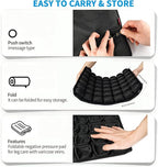 Sodurue Inflatable Travel Seat Cushion for Airplane: Pressure Relief Seat Cushion with 42 Adjustable Air Cells - Ergonomic Comfort Buttock Support Portable for Wheel Chair/Car/Office/Stadium