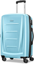 Samsonite Winfield 2 Hardside Expandable Luggage with Spinner Wheels, Ice Blue, Checked-Medium 24-Inch