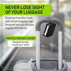 Untethered 4-Pack Luggage Tag Set | Durable Luggage Tags for Suitcases & Travel Bags | Bag Tag & Name ID Identifiers | Suitcase Tags for Easy Luggage Identification