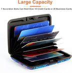 Mayski Credit Card Holder, RFID Blocking, Aluminum Alloy Hard Case, Small Mini Business Metal Wallet for Women Men, Mandala
