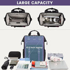 LOVEVOOK Backpack for Women, Teacher Work Bag Laptop Backpack, Nurse Bags Business Laptop Bag, College Backpack Purse, Travel Back Pack, 15.6 Inch, Black-Purple