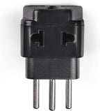 OREI USA to Switzerland Plug Adapter - Type J Adapter Compatible with Switzerland, Rwanda, Liechtenstein - 2 in 1 Swiss Plug Adapter - CE Certified - RoHS Compliant - 2 Pack - Black Color