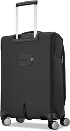 Samsonite 2-PC Soft-Sided 21/29” (Carry-On & Large Checked), Lightweight Expandable Element Luggage Set with 2 Front & 1 Side Pocket, Four Spinner Wheels, Adjustable Handle, Durable- Black