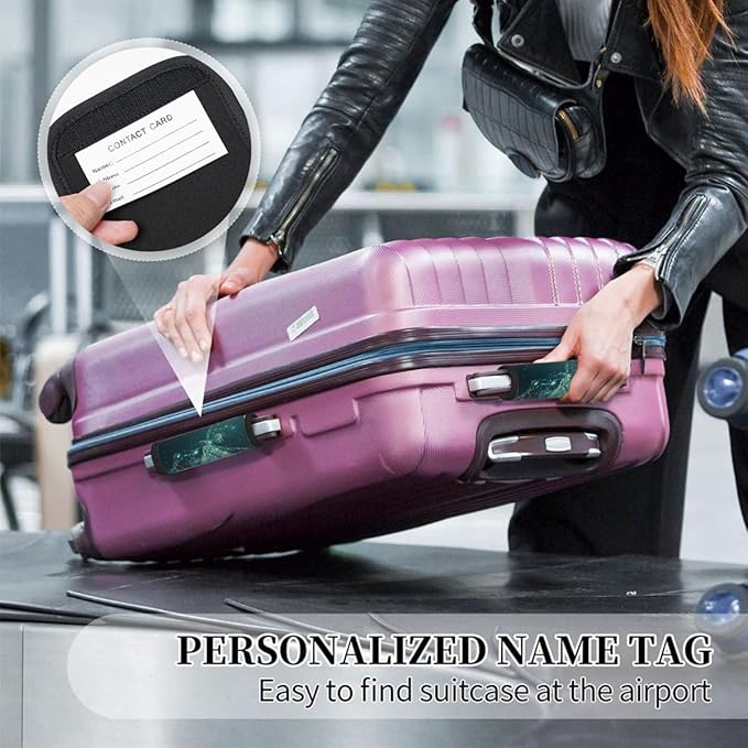 Abstract Galaxy Fairy 2 Pack Luggage Handle Wrap Set of Neoprene Luggage Tags for Suitcases Bag Strap Wrap Cover Travel Airplane Accessories Covers Markers Sleeve Grips Identifiers Cruise