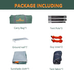 ASFANES Sundome Camping Tent with Rainfly, 2/4/6/10 Person Tent Sets Up in 10 Mins, Weatherproof Shelter for Camping, Festivals, Backyard, Sleepovers, & More