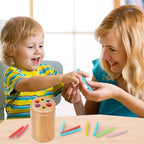 Montessori Toys for 1-3 Year Old, Travel Toys for Toddlers Wooden Color Sorting Stacking Toy for 18+ Month Old Boys Girls Learning Gift for 2-4 Year Old Kids Christmas Birthday Stocking Stuffers