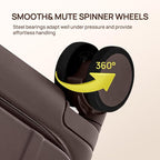 NINETYGO Carry On Luggage 22x14x9 Airline Approved, 20 Inch Suitcase with Front Compartment, Coffee-Infused PC Hard Shell, Eco-Friendly, Cup Holder, Clamshell, TSA Lock, Spinner Wheels (Latte)