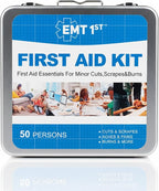 EMT1st First Aid Kit - 272 Piece Wall Mountable Metal Case, Durable First aid Supplies, Workplace, Car, Travel & Camping