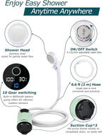 innhom Portable Shower Camping Shower Outdoor Camp Shower Pump, Electric Rechargeable Portable Camping Shower, Powered by Rechargeable Battery