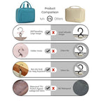 BAGSMART Toiletry Bag Travel Bag with hanging hook, Water-resistant Makeup Cosmetic Bag Travel Organizer for Accessories, Shampoo, Full Sized Container, Toiletries, Teal