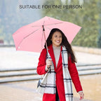 Compact Travel Umbrella for Purse - Flat Handle, Waterproof for Light Rain