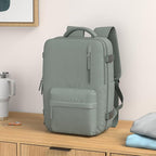 WONHOX Large Travel Backpack Women, Carry On Backpack,Hiking Backpack Waterproof Outdoor Sports Rucksack Casual Daypack with USB Charging Port Shoes Compartment, Dark Green