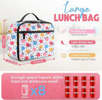 Lunch Box Kids, Insulated Lunch Bag for Women Men, Cooler Reusable Cute Lunch Containers for Boy & Girls, Adults Leak Proof Large Lunch Tote Bags for School, Work, Travel, Picnic Outdoor and Beach
