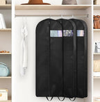 KIMBORA 60" Dress Garment Bags for Hanging Clothes Travel, Gusseted Garment Bags for Closet Storage with Handles for Long Gowns, Coats