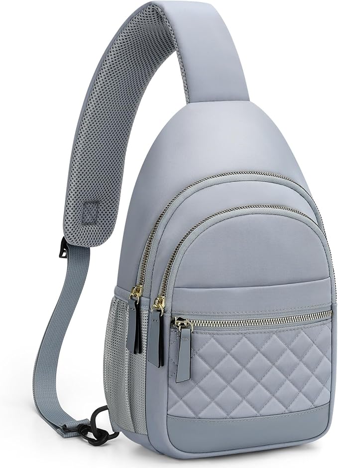 Capolo Sling Bag for Women Men Waterproof Crossbody Bags for Women Trendy Casual Fanny Pack with Convertible Shoulder Strap Chest Bag for Travel Hiking(Blue, Large)