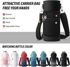 DYSANKY National Parks Water Bottle – 40 oz Insulated Stainless Steel Bottle with 63 Hand-Drawn Park Stickers, Carrier Bag, Strap & Gift Box – BPA-Free – Ideal for Hiking, Camping & Travel