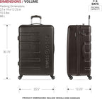 SwissGear 7366 Signature Hardside Expandable Luggage with Spinner Wheels, TSA Lock, Chocolate, Checked-Large 27-Inch