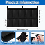 Huhumy End of Bed Shoe Bag Multi Functional Travel Shoe Bags Large Capacity Organizer Shoe Storage Bag for Outdoor Women Men(Black)