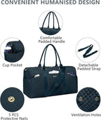 Women Weekender Travel Duffle Bag: Travel Duffel Overnight Bags with Shoe Compartment Large Carry on Tote with Toiletry Bag Weekend Traveling Yoga Gym Hospital Bag for Women with Wet Pocket
