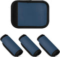 DOMIKING Blue Luggage Handle Wraps for Suitcase Luggage Identifier Soft Luggage Markers for Travel Bag Suitcase Luggage Handle Covers Travel Accessories, 4 Pack