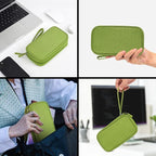 Electronic Organizer Travel Cable Accessories Bag, Electronic Organizer Case, Electronic Accessories Organizer Bag for Power Bank, Charging Cords, Chargers, Mouse, USB Cable, Earphones (Green)
