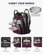 LOVEVOOK Laptop Backpack for Women with Separate Laptop Compartment, 15.6" Water Resistant Lightweight Daypacks for College Travel Work Business, Nurse Teacher Computer Bags