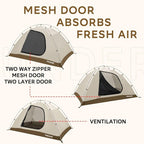 1/2 Person Backpacking Tent for 4-Season - Winter Waterproof Tent for One Person, Lightweight Camping Gear for Backpacking, Easy Set Up Cold Weather Essentials by Underwood Aggregator